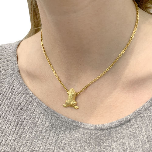 Collier Collier « Grenouille », or jaune. 58 Facettes 34917