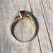 Bague 59 Bague or jaune rubis diamants 58 Facettes