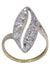 Bague 52 Bague marquise art-nouveau or jaune diamants 58 Facettes 091781