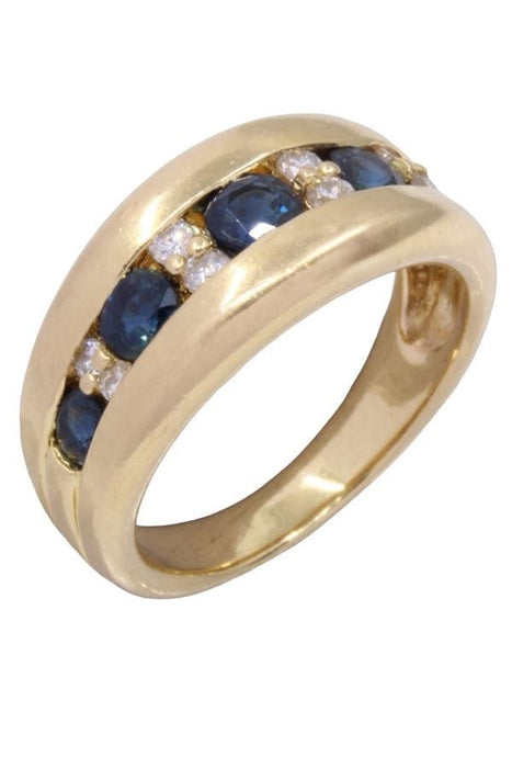 Bague 51 Bague moderne saphirs et diamants 58 Facettes 086051