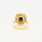 Bague 58 Bague en or jaune ornée d'un saphir et diamants 58 Facettes GS1