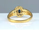 Bague 57 Bague en or jaune 18 carats en saphir et diamants 58 Facettes AB337
