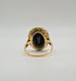 Bague 53.5 Bague or jaune saphir foncé et diamants anciens 58 Facettes