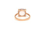 Bague 53 Bague contemporaine en or rose 18 carats sertie d'un quartz 58 Facettes 22081