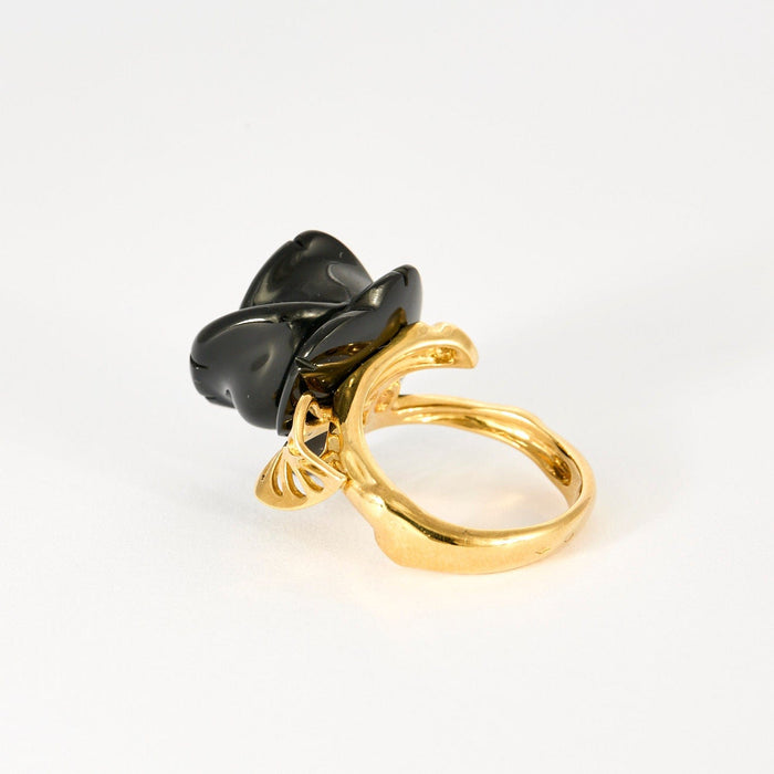 Bague 55 DIOR - Bague Pré Catelan en or jaune onyx et diamant 58 Facettes