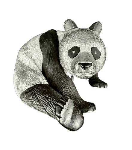 Broche Broche signée Gallopin en forme de panda or blanc et bois d'ébène 58 Facettes