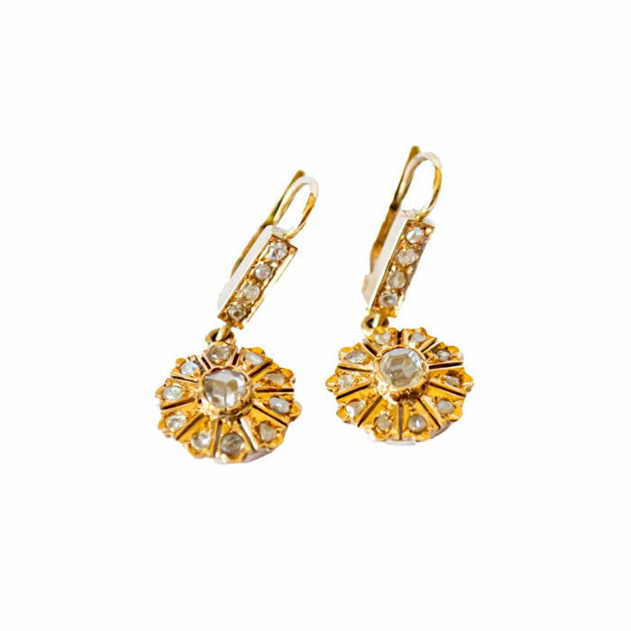 Boucles d'oreilles Boucles d'oreilles en or avec diamants 58 Facettes Q101B