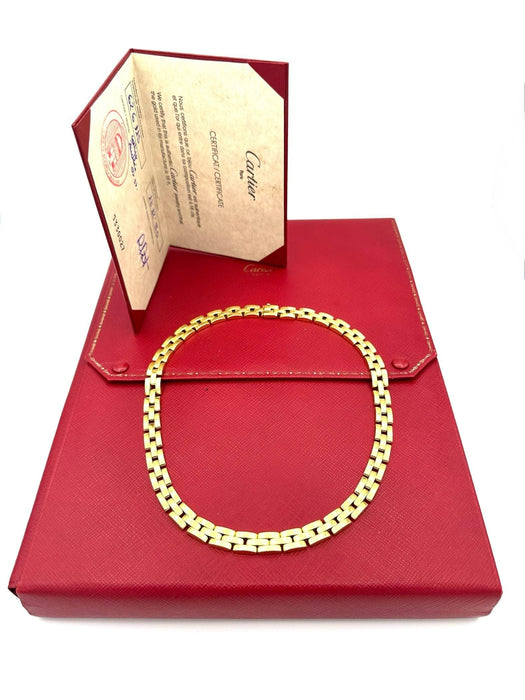 Collier CARTIER. Collection "Panthère", collier en or jaune 18K (Full Set) 58 Facettes