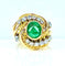 Bague 51.5 Bague en or jaune et platine, émeraude et diamants 58 Facettes AB539