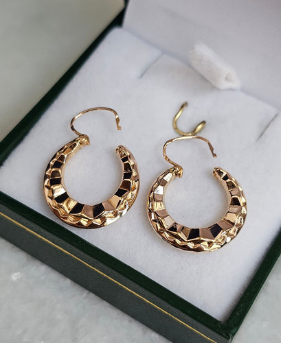 Boucles d'oreilles Créoles or rose 58 Facettes 666