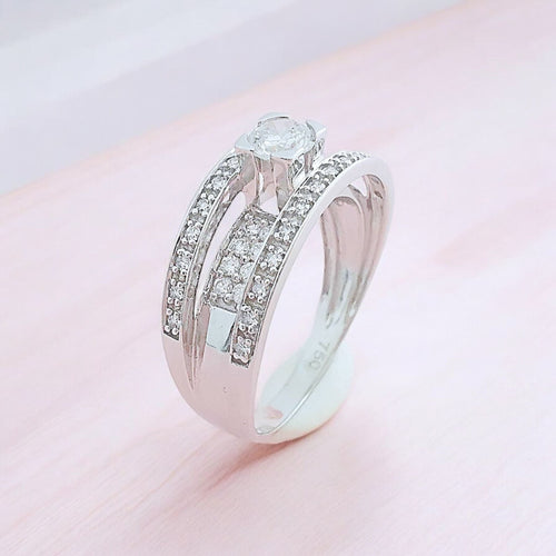 Bague Bague Diamants 0,82 carat - Or blanc 18 K 58 Facettes AA 1662