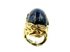 Bague 53 GILBERT ALBERT. Bague or jaune et saphir cabochon 58 Facettes