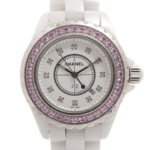 Montre Chanel - Montre J12 Céramique saphirs roses 58 Facettes