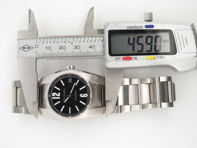 Montre montre BULGARI ergon eg35s 35 mm automatique acier brosse 58 Facettes 272370