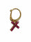 Boucles d'oreilles Boucle d'oreille Croix Pomellato or rose et rubis 0,18 ct 58 Facettes 990