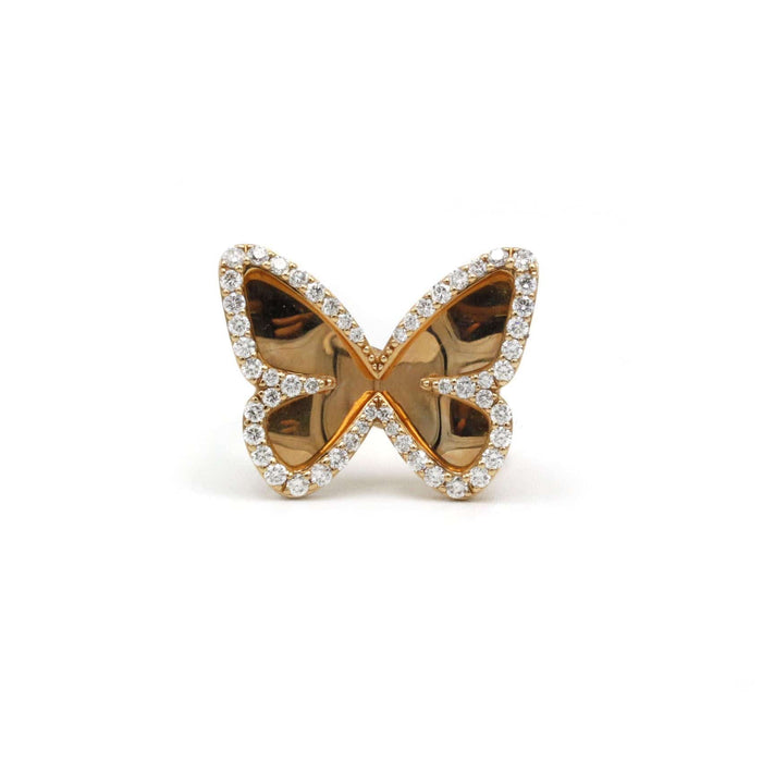 Bague 50 MESSIKA - Bague Butterfly Or Rose Diamants 58 Facettes 240107R