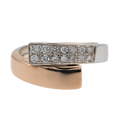 Bague 52 Bague Or blanc, Or rose Diamant 58 Facettes 2729081CN