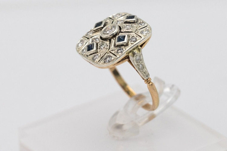 Bague 54 Ancienne bague en or Art Déco, Autriche, années 1920-1930. 58 Facettes 9898