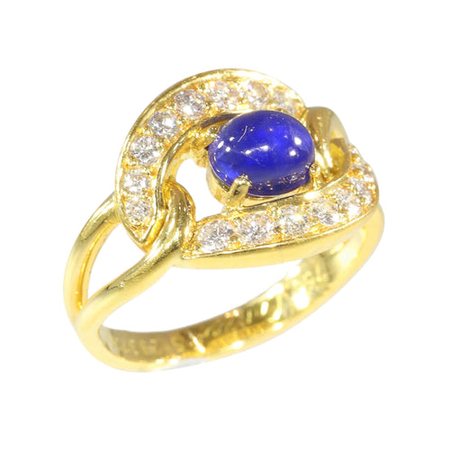 Bague 47 Bague de luxe vintage CARTIER avec saphir et diamants 58 Facettes 17342-0256