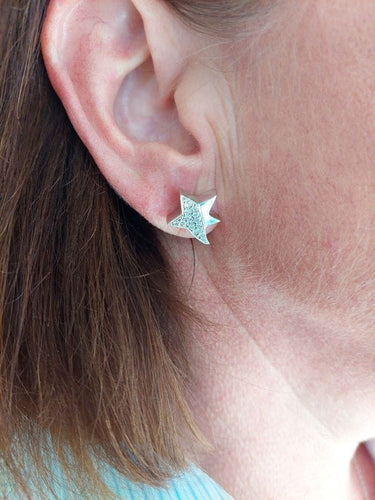 Boucles d'oreilles BOUCLES D'OREILLES ÉTOILES DIAMANTÉES 58 Facettes 083001