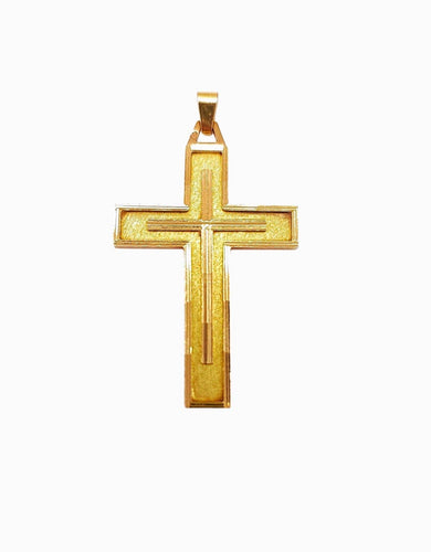 Croix en or jaune massif 58 Facettes CROIX-1414