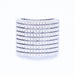 Bague 54 Bague pavée en or blanc et diamants 58 Facettes N102922EJ