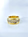 Bague 53 Bague double rangée de diamants en or jaune 58 Facettes