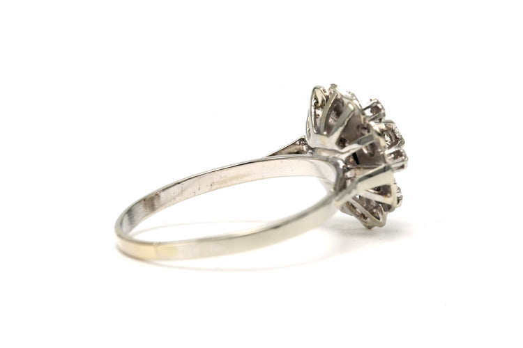 Bague 62 Bague Art Déco or blanc, diamants (+-0.074ct) 58 Facettes B736