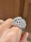 Bague 50.5 Importante bague cocktail or blanc, platine et diamants 58 Facettes