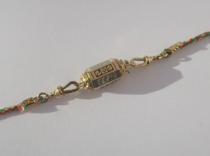 Rare Fermoir ancien émaillé Or rose