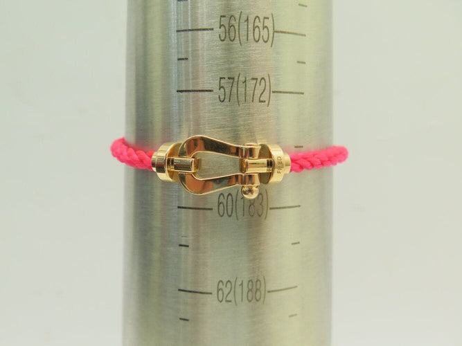 Bracelet bracelet FRED force 10 gm 0b0007 manille en or rose 18k cordon rose 58 Facettes 271114
