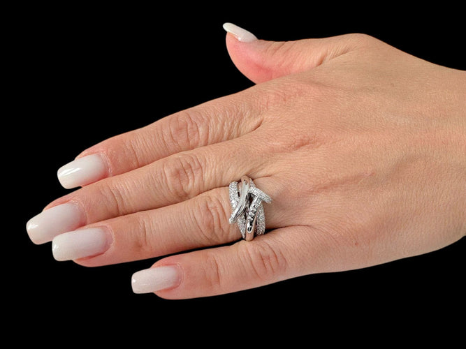 Ligne Vendome Bague or blanc diamants