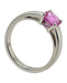 Bague 54 Bague Or Blanc Saphir Rose 58 Facettes