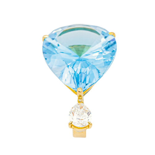 Pendentif Pendentif Or jaune Topaze, Diamant 58 Facettes 4002853CN