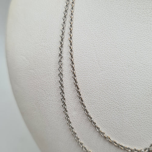 Collier Chaine or blanc 18 carats 58 Facettes