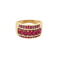 Bague 62 Bague jonc or jaune, rubis et diamants 58 Facettes 250172