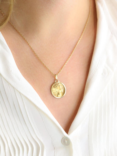 Pendentif Médaille religieuse Ange or jaune 58 Facettes 1179.3