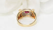 Bague 55 Bague ruban en or bicolore, diamants et rubis 58 Facettes 32538