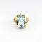 Bague 57 Bague or jaune et aigue-marine 58 Facettes 31220