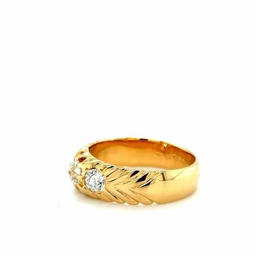 Bague Vintage Or jaune et Diamants - 1970 58 Facettes 1.0000378/3