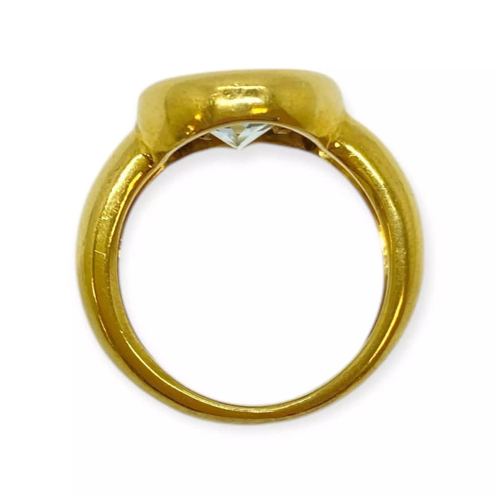 Bague 52 Bague or jaune aigue marine 58 Facettes 330069051