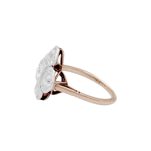 Bague 52 Bague ART DÉCO diamants taille ancienne, or jaune, platine. 58 Facettes 34655