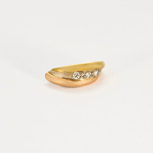 Boucles d'oreilles Boucles 3 ors diamants 58 Facettes LP994/16