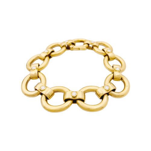Bracelet Bracelet or jaune, diamants. 58 Facettes 34707