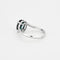 Bague 55 Bague or blanc saphir vert/bleu diamants 58 Facettes