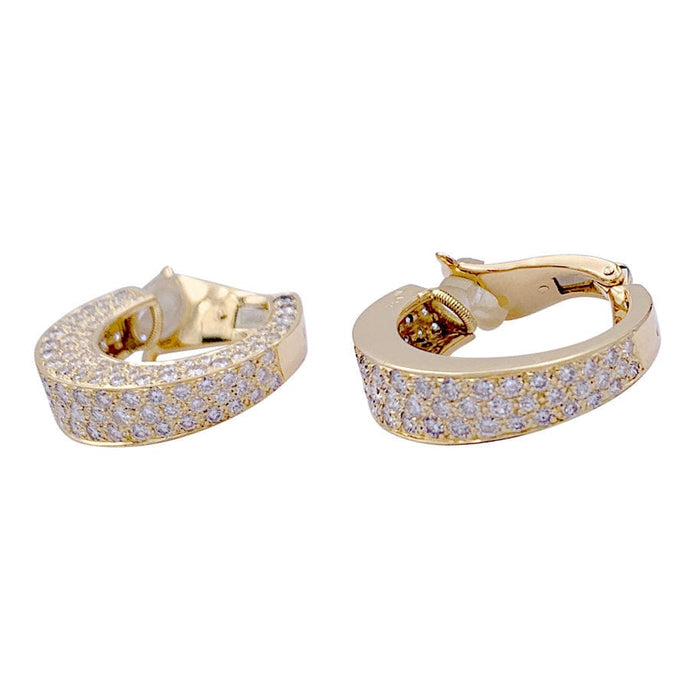 Boucles d'oreilles Clips d'oreilles O.J Perrin "Arena", or jaune, diamants. 58 Facettes 34358