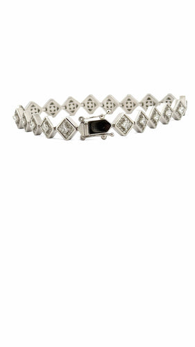 Bracelet Bracelet en or blanc et diamants 58 Facettes