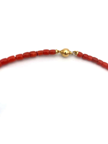 Collier Collier en corail sarde avec fermoir en or 58 Facettes 16962
