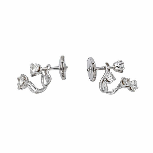 Boucles d'oreilles Boucles d'oreilles Or blanc Diamant 58 Facettes 4311412CN