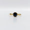 Bague 51 Bague - Solitaire vintage en or 18k et saphir naturel 0,50 carat 58 Facettes A06640